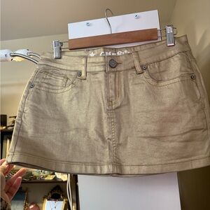 Gold Mini Skirt